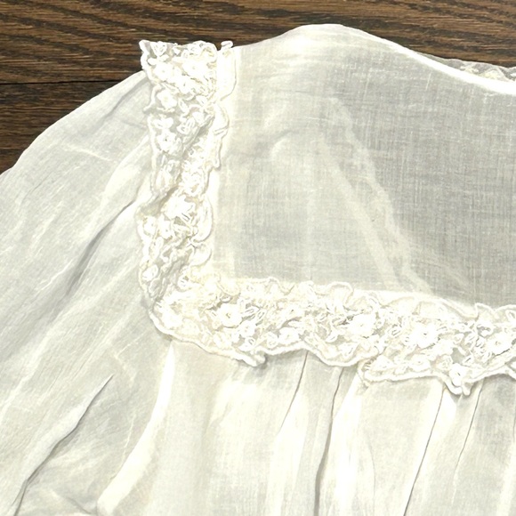 Free People Luna White Lace Sheer Blouse - Picture 5 of 12